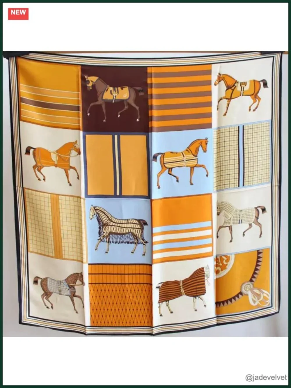 100% Mulberry Silk Square Scarf 35
